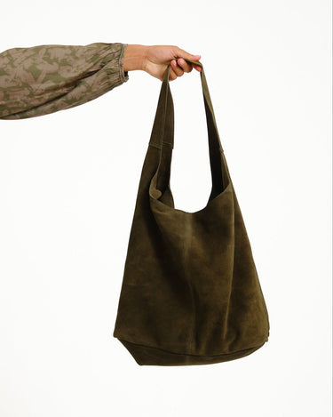 TILTIL Bag Yuki Khaki Groen Suede Donkergroen - Things I Like Things I Love
