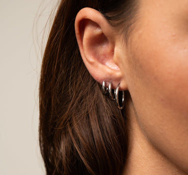 TILTIL Basic Hoopy Rhodium Silver - Things I Like Things I Love