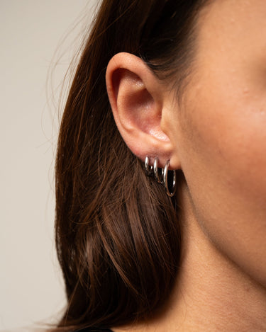 TILTIL Basic Hoopy Rhodium Silver - Things I Like Things I Love