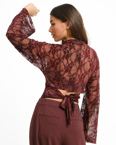 TILTIL Blair Lace Longsleeve Bordeaux - Things I Like Things I Love