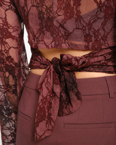 TILTIL Blair Lace Longsleeve Bordeaux - Things I Like Things I Love