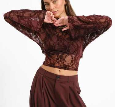 TILTIL Blair Lace Longsleeve Bordeaux - Things I Like Things I Love