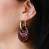 TILTIL Blaire Earrings Gold Bordeaux - Things I Like Things I Love
