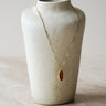TILTIL Cindy Oval Gemstone Necklace Gold - Things I Like Things I Love