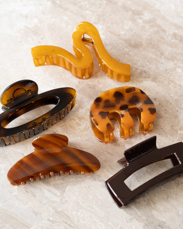 TILTIL Claw Clip Open Oval Bruin - Things I Like Things I Love