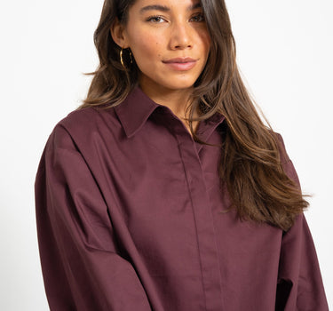 TILTIL Cropped Lizzy Blouse Bordeaux - Things I Like Things I Love