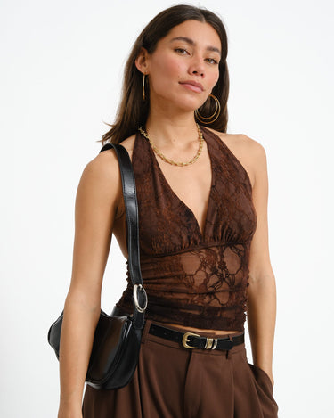 TILTIL Dina Lace Top Bruin - Things I Like Things I Love