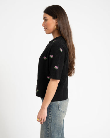 TILTIL Flower Knit Black One Size - Things I Like Things I Love