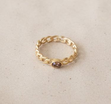 TILTIL Ines Chain Zircon Ring Goud - Things I Like Things I Love