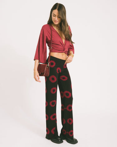 TILTIL Isli Pants Batik Burgundy - Things I Like Things I Love
