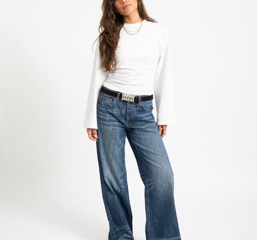 TILTIL Janice Wide Flared Jeans Blauw - Things I Like Things I Love
