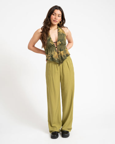 TILTIL Jenna Open Back Top Green - Things I Like Things I Love
