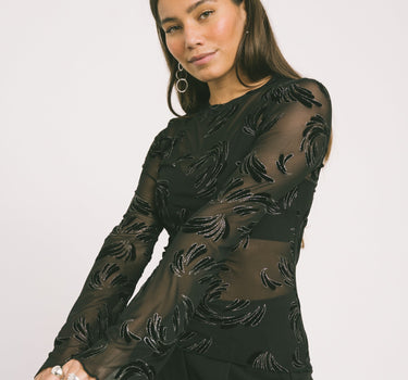 TILTIL Lieke Mesh Velvet Sparkle Black - Things I Like Things I Love