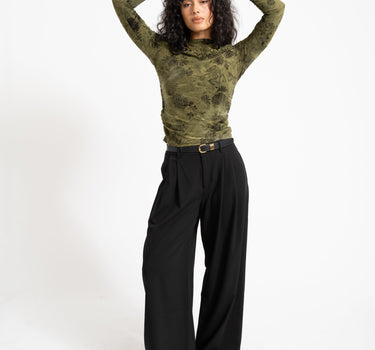 TILTIL Luna Longsleeve Pleated Turtle Neck Groen - Things I Like Things I Love