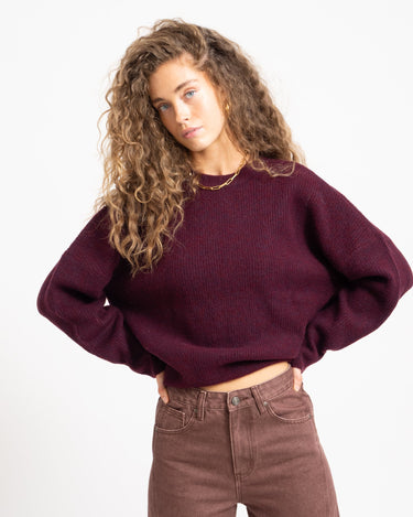 TILTIL Milana Crew Pullover Burgundy - Things I Like Things I Love