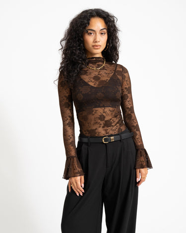 TILTIL Mira Lace Longsleeve Bruin - Things I Like Things I Love