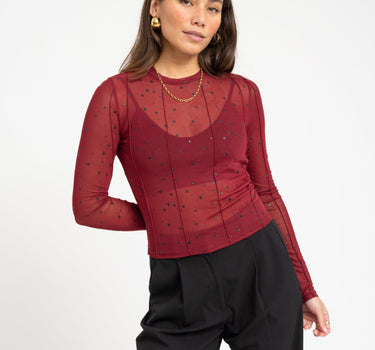 TILTIL Moiha Starry Mesh Bordeaux - Things I Like Things I Love