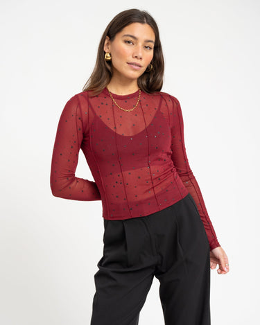 TILTIL Moiha Starry Mesh Bordeaux - Things I Like Things I Love