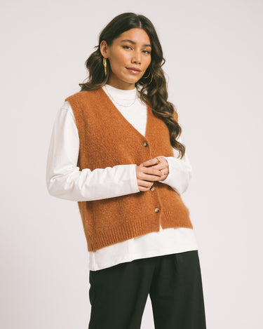 TILTIL Monica Gilet Cognac One Size - Things I Like Things I Love