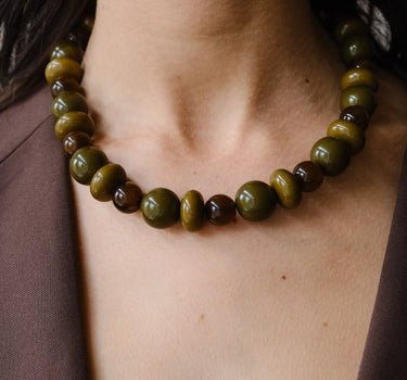 TILTIL Ollie Bead Ketting Olijf - Things I Like Things I Love