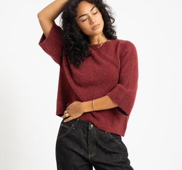 TILTIL Phoebe Shortsleeve Knit Bordeaux - Things I Like Things I Love