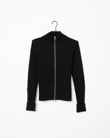 TILTIL Pixie Contrast Zipper Cardigan Zwart - Things I Like Things I Love
