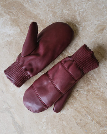 TILTIL Puffy Mittens PU Bordeaux - Things I Like Things I Love
