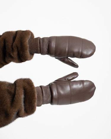 TILTIL Puffy Mittens PU Bruin - Things I Like Things I Love