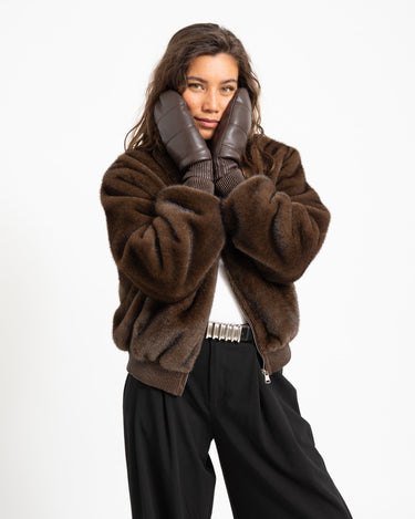 TILTIL Puffy Mittens PU Bruin - Things I Like Things I Love