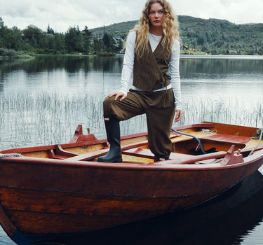 TILTIL Sanne Pinstripe Pantalon Groen - Things I Like Things I Love
