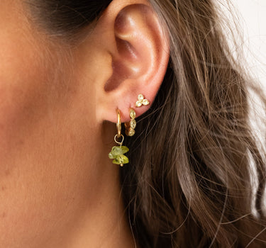 TILTIL SET OF 2 Earrings Zircon Moss Green Light Green - Things I Like Things I Love