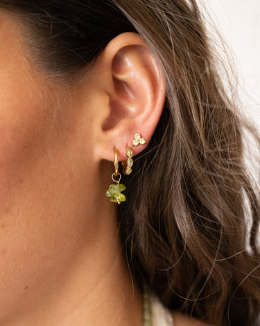 TILTIL SET OF 2 Earrings Zircon Stud Green - Things I Like Things I Love