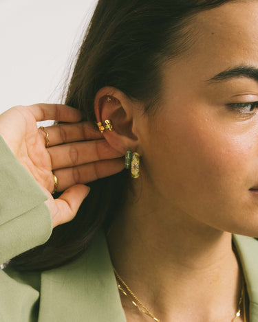 TILTIL Set of 2 Hoops Colored Green - Things I Like Things I Love