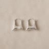 TILTIL Set Of 2 Squary Hoop Earrings Silver - Things I Like Things I Love