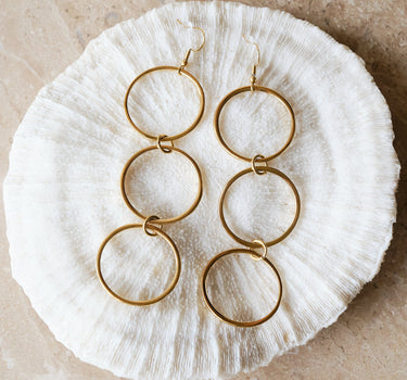 TILTIL Set van 2 Open Circle Statement Earrings Goud - Things I Like Things I Love