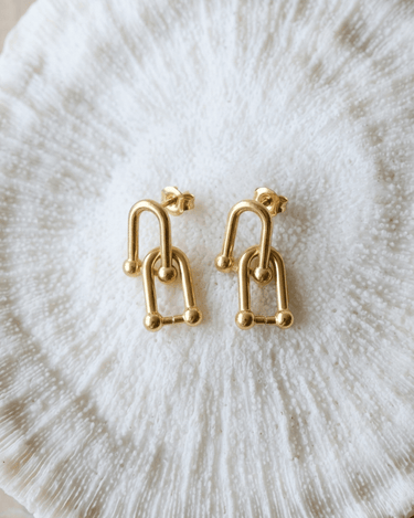 TILTIL Set van 2 Rosa Earrings Goud - Things I Like Things I Love