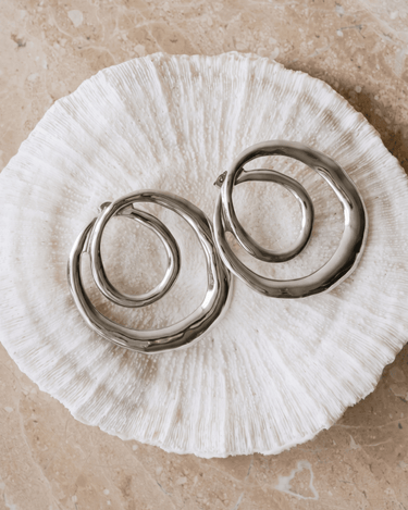 TILTIL Set van 2 Round and Round Statement Earrings Zilver - Things I Like Things I Love