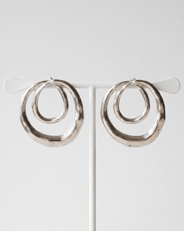 TILTIL Set van 2 Round and Round Statement Earrings Zilver - Things I Like Things I Love