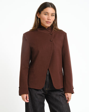 TILTIL Shuki Overlap Blazer Bruin - Things I Like Things I Love