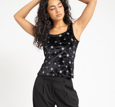 TILTIL Sofia Starry Velvet Top Black - Things I Like Things I Love