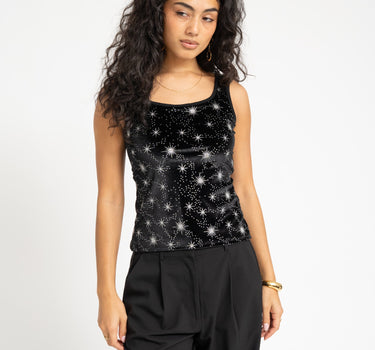 TILTIL Sofia Starry Velvet Top Black - Things I Like Things I Love