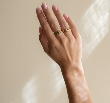 TILTIL Sora Zircon Ring Groen Goud - Things I Like Things I Love