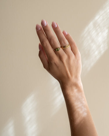 TILTIL Sora Zircon Ring Groen Goud - Things I Like Things I Love