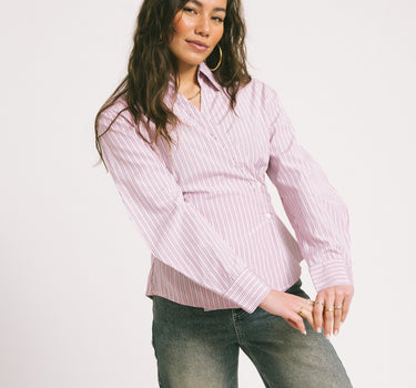 TILTIL Striped Liana Blouse Light Pink - Things I Like Things I Love