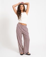 TILTIL Striped Loui Pants Bordeaux - Things I Like Things I Love