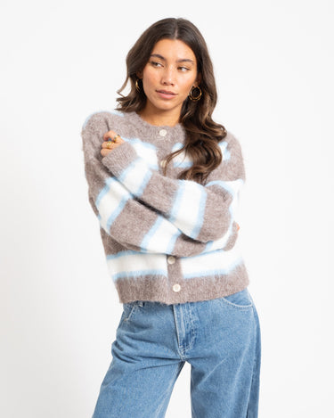 TILTIL Striped Rosalia Cardigan Lichtblauw - Things I Like Things I Love