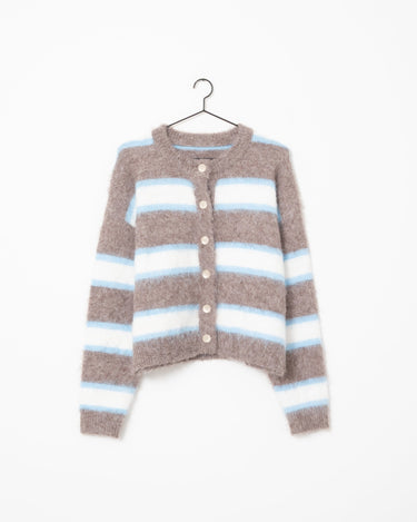 TILTIL Striped Rosalia Cardigan Lichtblauw - Things I Like Things I Love