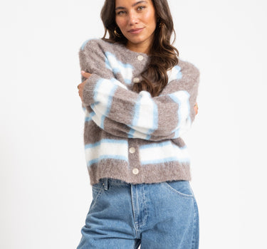 TILTIL Striped Rosalia Cardigan Lichtblauw - Things I Like Things I Love