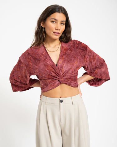 TILTIL Sunny Hibiscus Top Dark Pink - Things I Like Things I Love