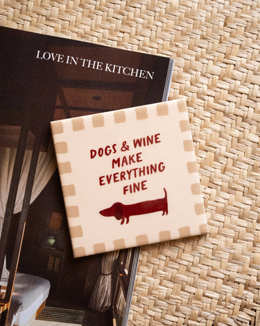 TILTIL Tile - Dogs & Wine - Things I Like Things I Love